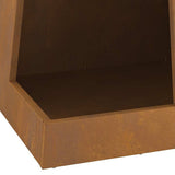 Fire Pit Brown 35 x 35 x 100 cm Weather Steel 858947