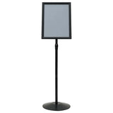 Pedestal Poster Stand Height Adjustable Silver A3 PVC and Steel 42020975