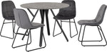 ZNTS Athens Round Dining Set with Lukas Chairs 400-401-223