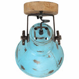 Wall Lamp 25 W Distressed Blue 11.5x11.5x25 cm E27 371825