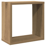 Wall Cube Shelves 6 pcs Artisan Oak 30x15x30 cm Engineered Wood 856581