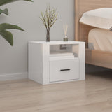 Wall-mounted Bedside Cabinets 2 pcs High Gloss White 50x36x40cm 816885