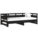 Pull-out Day Bed without Mattress Black 2x cm 820326