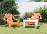 Garden Chairs 2 pcs for Children Orange 37x34x44cm PP Wooden Look 364742