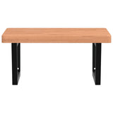 Basin Shelf Wall Mounted Steel and Solid Wood Beech 3302515