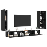 TV Units 4 pcs Black Oak Engineered wood 3393277
