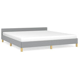 Bed Frame without Mattress Light Grey King Fabric 347459