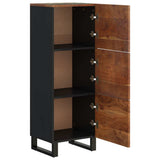 Highboard with 3 Doors 40x33x110 cm Solid Wood Reclaimed&Iron 352931