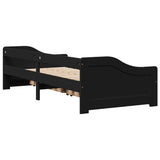 Day Bed with 2 Drawers without Mattress IRUN Black 90x200 cm 3314680