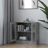 Vitrine Cabinet Concrete Grey 82.5x30.5x80 cm Engineered Wood 802745
