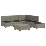 6 pcs Rattan Lounge Set with Cushions GENDT Natural Rattan 3429871