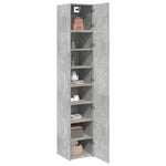Slim Storage Cabinet Concrete Grey 40x42.5x225 cm Engineered Wood 3281276