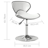 Bar Stool White Faux Leather 335109