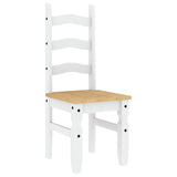 ZNTS Dining Chairs 2 pcs Corona White 42x47x107 cm Solid Wood Pine 4005725