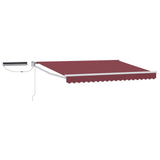 Electric Retractable Awning Burgundy and White 3 x 2 m 3419878