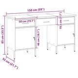 Work Cabinet 3 pcs Red and Grey Engineered Wood and Steel 3321375