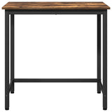 Table Smoked Oak 100 x 50 x 76.5 cm Engineered Wood and Steel 873770