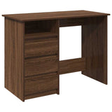Desk Brown Oak 102x50x75 cm Engineered Wood 860469