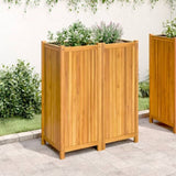Garden Planter with Liner 84x42x100 cm Solid Wood Acacia 366439