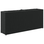 ZNTS Garden Planters with 2 Pots 2 pcs Black 90x20x40 cm Poly Rattan 3210513