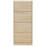 Shoe Cabinet Sonoma Oak 63x24x147 cm Engineered Wood 342543