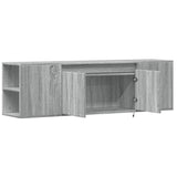 TV Wall Cabinet with LED Lights Grey Sonoma 135x31x39.5 cm 852388
