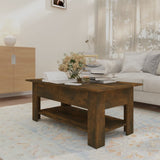 Coffee Table Smoked Oak 102x55x42 cm Engineered Wood 813074