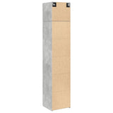 Slim Storage Cabinet Concrete Grey 45x42.5x225 cm Engineered Wood 3281290