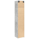 Slim Storage Cabinet Concrete Grey 45x42.5x225 cm Engineered Wood 3281290