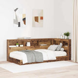 Storage Headboard with Shelf Old Wood 90 cm Engineered Wood 3335459