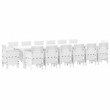 Garden Dining Set 15 pcs White Polt rattan 3378642