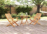 Folding Bistro Set Folding 3 pcs Brown Solid Acacia Wood 3375693