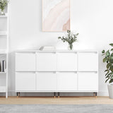 Sideboards 2 pcs White Engineered Wood 3190165