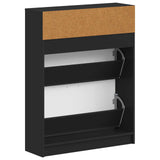 Shoe Cabinet UTRECHT 78 x 24 x 100 cm Engineered Wood Black 897756