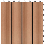 ZNTS 22 pcs Decking Tiles 30x30cm 2 sqm WPC Grey 277801