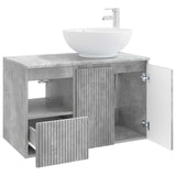 Bathroom Furniture Set 2 pcs Concrete Grey Engineered Wood 3404087