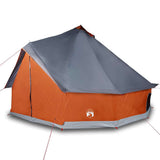 Family Tent Tipi 12-Person Grey and Orange Waterproof 94593