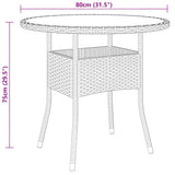 Garden Bistro Set Brown Poly rattan Standard Removable Covers 3095905