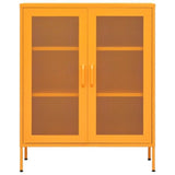 Storage Cabinet Mustard Yellow 80x35x101.5 cm Steel 336173