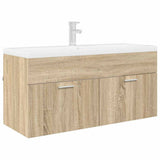 Sink cabinet with Storage with Door Sonoma Oak Engineered Wood 880437
