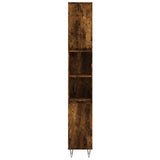 Bathroom Cabinet Smoked Oak 30x30x190 cm Engineered Wood 831537