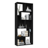 ZNTS Book Cabinet Black 67x24x161 cm Engineered Wood 801878