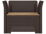 1-Seater Armchair with Cushion Rattan Look PP Brown 8011858