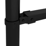 Garden Fence with Spear Top Steel 181x150 cm Black 144943