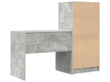 Desk with Drawer with Shelf with Storage 2 pcs Concrete Grey 3337308