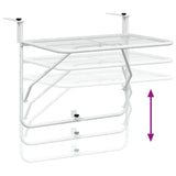 Balcony Table White 60x40 cm Steel 340916