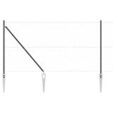 Ground Spike Fence Post 26 pcs Grey Powder-Coated Steel 3350193