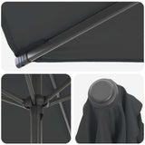 Garden Parasol with Base 200 x 300 cm Polyester Rectangular 42036206