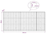 Gabion with 5 mm Wire and 10x10 cm Mesh 250x30x150 cm 3465143