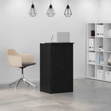 Reception Desk Black 55x50x103.5 cm Engineered Wood 859016